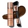 LUMINESS Silk Airbrush Spray Foundation &amp; Buffing Brush Kit &ndash; Full Coverage Foundation &amp; Dual-Sided Buffing Brush - Buildable Coverage, Anti-Aging Formula Hydrates &amp; Moisturizes (Shade - Deep Rich)