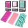 My Beauty Spot Flexi Rods Foam Hair Rollers 5/8" Professional Salon Quality 12 Pcs Rubber Hair Rollers for Long, Medium and Short Hair (Pink)