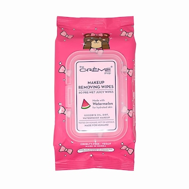 The Cr&egrave;me Shop Makeup Removing Wipes Made with Watermelon for Hydrated Skin (60 Pre-Wet Juicy Wipes)