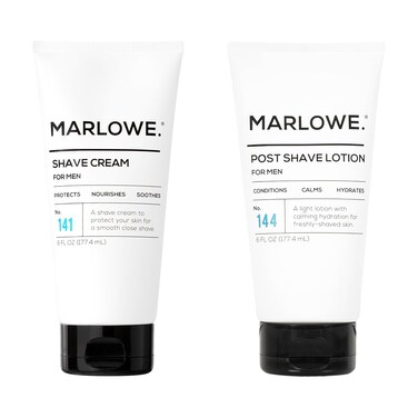 MARLOWE. No. 141 Shave Cream 6 oz and No. 144 Post Shave Lotion 6 Oz, Conditioning Shaving Cream &amp; After Shave for a Soothing, Close Shave, Shaving Kit Essentials, 2 Count