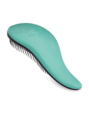 Curly Girl Breeze Thru Detangling Brush   Hair Detangler Hairbrush for Adults &amp; Kids   Gets Rid of Tangles &amp; Knots in Natural, Curly, Straight, Wet or Dry Hair (Turquoise)