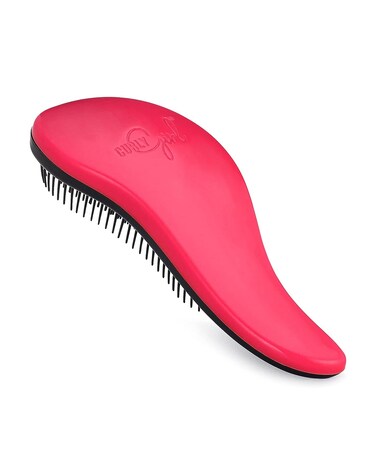 Curly Girl Breeze Thru Detangling Brush   Hair Detangler Hairbrush for Adults &amp; Kids   Gets Rid of Tangles &amp; Knots in Natural, Curly, Straight, Wet or Dry Hair (Magenta)