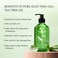 Aloderma Organic Aloe Vera Gel for Skin + Tea Tree Oil, Made within 12 Hours of Harvest, Soothing Pure Aloe Vera Gel for Face, Works Great for Scalp &amp; Aftershave, All Natural Aloe Gel - 300ml x 3btl