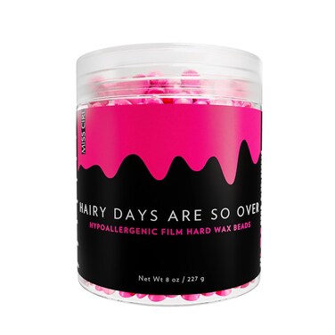 Miss Cire Hot Pink Hypoallergenic Hard Wax Beads - Painless Hair Removal Peel-Off Wax - No Strips Needed - Low melting Point - For Face and Body - Hairy Days Are So Over - For Sensitive Skin - 8oz