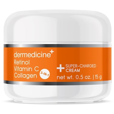Vitamin C + Retinol + Collagen   Super Charged Anti-Aging Cream for Face   Pharmaceutical Grade Quality   Helps Smooth &amp; Plump Fine Lines &amp; Wrinkles &amp; Brightens for Younger Skin (TRIAL .5oz)