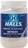 Halls Refresh Menthol with 100% Pure Essential Oils Aromatherapy Bath Salts, 16 oz, Eucalyptus, Menthol and Mentho-Lyptus Scent