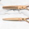 Saki Gold Professional Set of Hair Shears - 6 Inch Set Includes Gold Hair Scissors, Thinning Shears and Razor and Leather Carrying Case