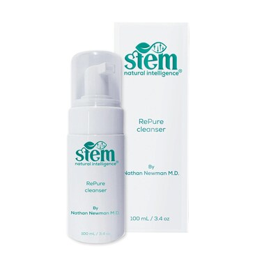 STEM RePure Foaming Cleanser, Exfoliating Face Wash for Women, Body and Facial Cleanser for Women, Skin Care with Dermatologist Developed &amp; Tested Research, Face Exfoliator for Women