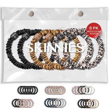 SUNDAYSILKS&trade; Luxurious Mulberry Silk Scrunchies for Women &amp; Girls   No-Slip, Silky Hair Ties for Natural, Curly, Thin or Thick Hair   Gentle Hold for Ponytails &amp; Sleep   Mini to Large Sizes [6 Pack]