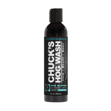 Chuck's Hog Wash - All Natural Beard and Body Wash - The Surfer Scent, 8 oz - Leaves Your Beard Softer than its Ever Been and is Suitable for Daily Use