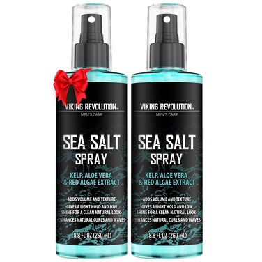 Viking Revolution Sea Salt Spray for Hair Men - Hair Texturizing Spray with Kelp, Aloe Vera &amp; Red Algae Extract - Surf Spray to Add Volume and Texture- Sea Salt Spray for Men Beach Hair Spray (2 pack)