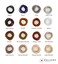 Heliums Small Hair Ties - Copper - No Damage Mini 1 Inch Reusable 2mm Elastics for Thin Hair and Kids, Neutral Ponytail Holders - 48 Count