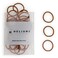 Heliums Small Hair Ties - Copper - No Damage Mini 1 Inch Reusable 2mm Elastics for Thin Hair and Kids, Neutral Ponytail Holders - 48 Count