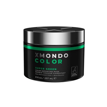 XMONDO Color Super Green Depositing Mask &amp; Semi-Permanent Green Dye   Infused with Bond Booster Technology &amp; Hyaluronic Acid for Nourishment, Revitalization &amp; Repair, Vegan Formula, 8 Fl Oz 1-Pack