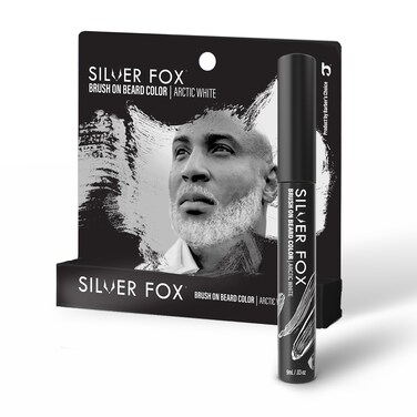 Godefroy Silver Fox Beard and Hair Temporary White Color Brush for Men- Instantly Brighten White Beards, Less Yellow, Easy Application, Natural Look