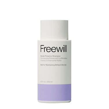 Freewill Blonde Preserve Shampoo, Purple Shampoo for Blonde Hair Care, Neutralizes Brassiness, Boosts Shine, Enhances Natural and Colored Blonde Hair Color, 8.5 oz