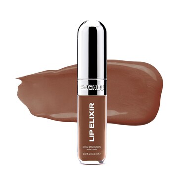 Sacheu Lip Elixir Nourishing Lip Glaze, Lip Tint Gloss. Moisturizing Lip Gloss for Women. Hydrating and Plumping Lip Gloss Enriched with Lip Oils. Smooth Lip Shine Finish, Chai Macaron