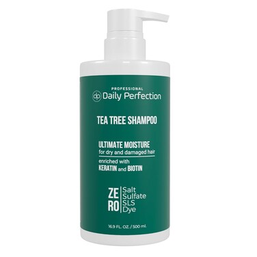 Moisturize Dry Hair with Biotin and Keratin-Infused Tea Tree Shampoo Professional Series. Salt-Free, Sulfate-Free, Paraben-Free for Lasting Hydration.
