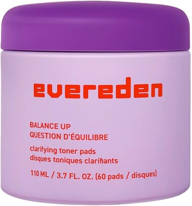 Evereden Balance Up Toner Pads for Face - Clean and Vegan Teen Water-Based Face Toner Pads with Green Tea, Chamomile, and White Tea for Oily and Pimple-Prone Skin - Balanced Skin &amp; Clog-Free Pores