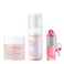 Evereden Happy Kids Skin &amp; Lips Routine - Multi-Vitamin Face Wash &amp; Face Cream Peach &amp; Tinted Lip Oil Sakura Pink Set - Clean &amp; Vegan Skin Care for Kids 3+ - Moisturizing, Nourishing, &amp; Protective