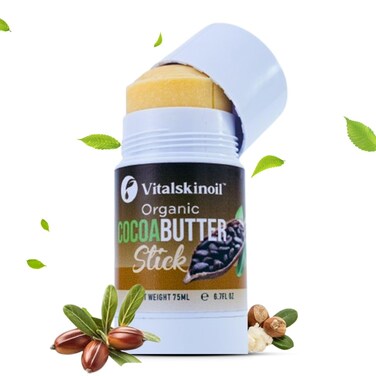 Organic Cocoa Butter Body swivel Stick, Belly Butter Stick, Heel Balm, Travel Lotion, 6.7 fl oz