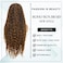 PIB 32'' Full Lace Bohemian Box Braid Wig - Knotless Braided Wigs for Black Women - Synthetic Braided Wig with Natural Baby Hair - Off Black and Brown #1B30