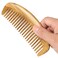Onedor Handmade 100% Natural Green Sandalwood Hair Combs - Anti-Static Sandalwood Scent Natural Hair Detangler Wooden Comb (Oval Fine Tooth)