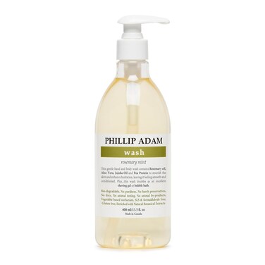 Phillip Adam Rosemary Mint Hand and Body Wash - All Natural Based, Gentle and Hydrating - For All Skin Types - 13.5 Ounce