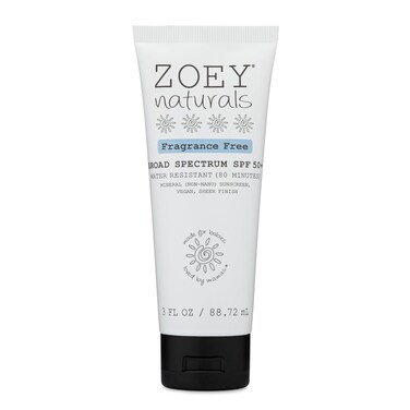 Zoey Naturals SPF 50+ Sunscreen for Babies &amp; Children - Water-Resistant, Reef-Safe, Non-Nano Zinc Oxide, for Sensitive Skin &amp; Kids, Made in USA