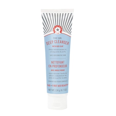 First Aid Beauty Pure Skin Deep Cleanser with Red Clay &ndash; Face Wash for Oily or Blemish-Prone Skin &ndash; 4.7 oz.