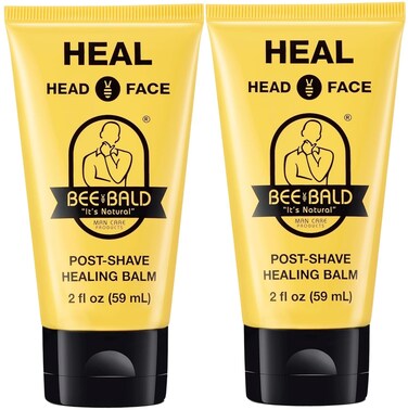 Bee Bald HEAL Aftershave for Men Healing Balm, Immediately Calms &amp; Soothes Damaged Skin, Treats Bumps, Redness, Razor Burn &amp; Other Shaving Post Shave Irritations, 2 Fl Oz (Pack of 2)