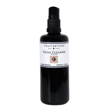 Travertine Spa Facial Cleanser   No Sulfates or Parabens   Vegan   Natural, Botanical Formulation