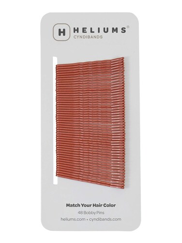 Heliums Bobby Pins - Auburn Red - 2 Inch Wavy Hair Pins, Color Matched for Redheads, 48 Count