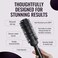 Ergo Ceramic Ionic Round Brush for Blow Out - Salon Quality Hair Brushes for Women - Roller Brush for Blow Drying, Wet and Dry Hair Styling, Volumizing Hair Care - ER25: 1