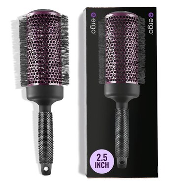 Ergo Super Gentle Round Brush for Blow Out - Salon Quality Hair Brushes for Women - Roller Brush for Blow Drying - Wet and Dry Hair Styling - Volumizing Hair Care Blowout Brush - ERG65: 2.5