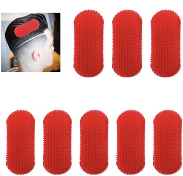 BUNDLE PACK 8 PCS for Men and Women - Salon and Barber, Hair Clips for Styling, Hair holder Grips RED