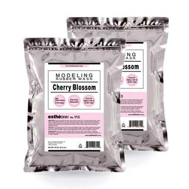 No.113 Cherry Blossom Modeling Mask Powder for Professional Facial Treatment, 35 Oz. (2 Pack) &ndash; Soothing &amp; Elasticity Boost, Ideal for Sensitive &amp; Mature Skin &ndash; Made in Korea, K-Beauty