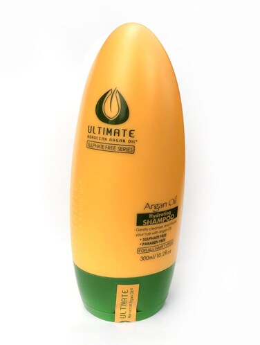 ULTIMATE Moroccan Argan Oil Hydrating Shampoo - 300 ml - Sulfate Free Argan Oil Shampoo - Safe for Color Treated Hair with Vitamin E, Carotene and Essential Fatty Acids