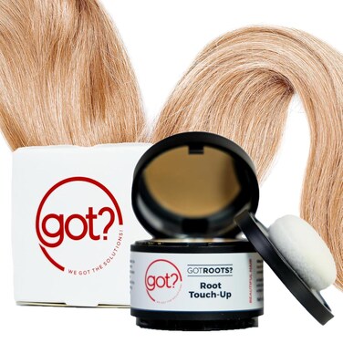Got? Roots - Root Touch Up Hair Color, Brow Filler &amp; Hairline Powder - Temporary Thinning &amp; Gray Hair Cover Up - Pigment Infused Binding Root Touch Up Powder - 0.14 OZ Tub (Sandy Blonde, Pack of 1)