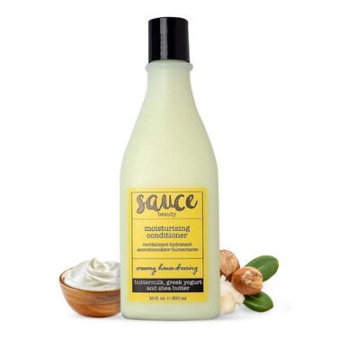 SAUCE BEAUTY Conditioner, Moisturizing Creamy House Dressing Hair Conditioner (10 Fl Oz) Curly Hair Frizz Control &amp; Detangler with Shea Butter, Buttermilk &amp; Greek Yogurt, Fine to Medium Hair
