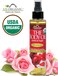 US Organic Body Oil - Romantic Sexy Bulgarian Rose- Jojoba and Argan Oil with Vitamin E, USDA Certified Organic, No Alcohol, Paraben, Artificial Detergents, Color or Synthetic perfume (Bulgarian Rose)