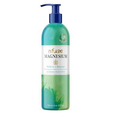 nfuse Magnesium Lotion   100% Pure Magnesium Chloride USP Grade   Calming Magnesium with Eucalyptus Essential Oils and Menthol (8 oz)