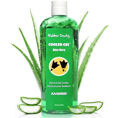 Rubber Ducky- Aloe Vera Cooling Gel, Sunburn Relief for Skin, Soothing Aloe Vera Gel, After Sun Moisturizer, Fast Absorbing Aloe Vera Gel with Vitamin E &amp; Tea Tree Oil, Vegan, After Sun Care, 16 oz