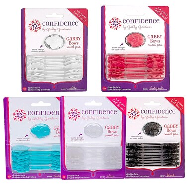 Confidence - GaBBY Bow Sweet Pea Design - Patented Non-Slip Barrettes &ndash; 50 Pack &ndash; 5 Flower Colors