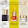 RANAVAT Royal Trio Travel Size Gift Set - Brightening Saffron Face Serum, Renewing Bakuchi Face Cream &amp; Fortifying Hair Serum (3 Count)