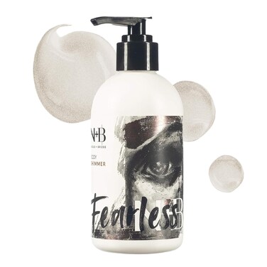 N+B Fearless Body Shimmer Lotion   Non-Sticky, Moisturizing, Body Highlighter   Made w/Alma Extract &amp; Vitamin C   For Face, Hand, Body &amp; All Skin Types, Rough, Dry Skin, Sensitive   8oz