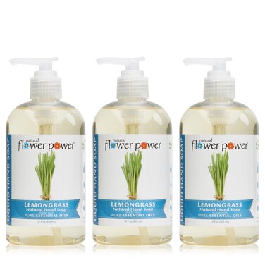 Moisturizing Liquid Hand Soap &ndash; Lemongrass &ndash; Plant-Based + Aloe Vera &ndash; Scented w/ Pure Essential Oils &ndash; Natural Hand Wash Kitchen + Bathroom &ndash; 12 Fl Oz Pump Bottles (Pack of 3)