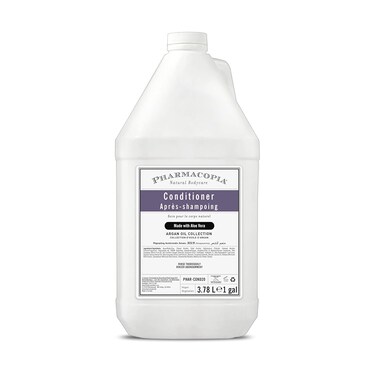 Pharmacopia Hotel Argan Oil Conditioner - Natural Hydrating, Vegan &amp; Cruelty-Free Hair Care with Aloe Vera, Olive Leaf Extract and Chamomile for Dry Hair and Detangling, for Men and Women, 128 oz