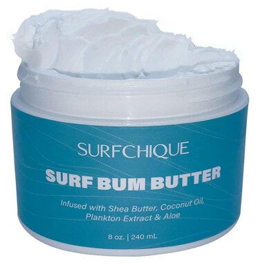 Surf Bum Whipped Moisturizing Body Butter with Light Tropical Scent of Coconut, Vanilla, Mango, &amp; Papaya (8 oz)