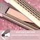 Cool Air Curler Titanium Curling Wand 2 in 1 Hair Flat Iron 1&rdquo; Styler for Loose Curls and Straight Styles, Max 430F, Auto Off, Dual Voltage (Pink)